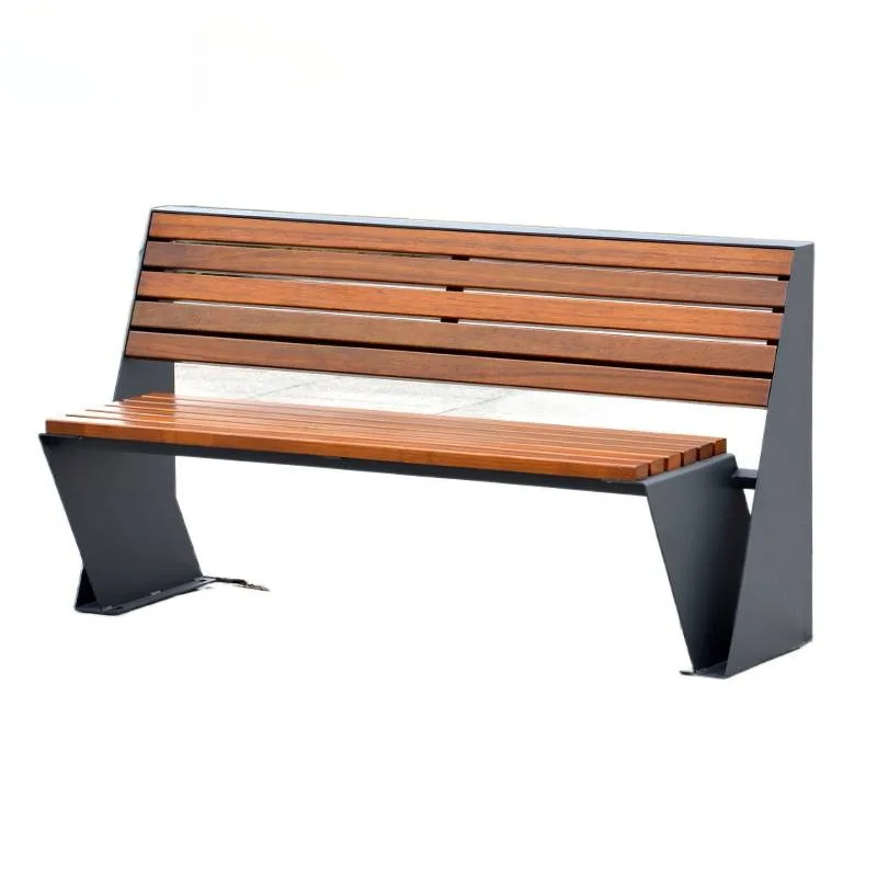 

Stainless steel park chair outdoor leisure wrought iron bench outdoor plastic wood bench square scenic spot metal solid wood