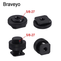 MIC Microphone Screw Hot Cold Shoe Seat Single/Double Layer Screw 5/8-27 to M6 1/4 3/8 Photography Accessories Install