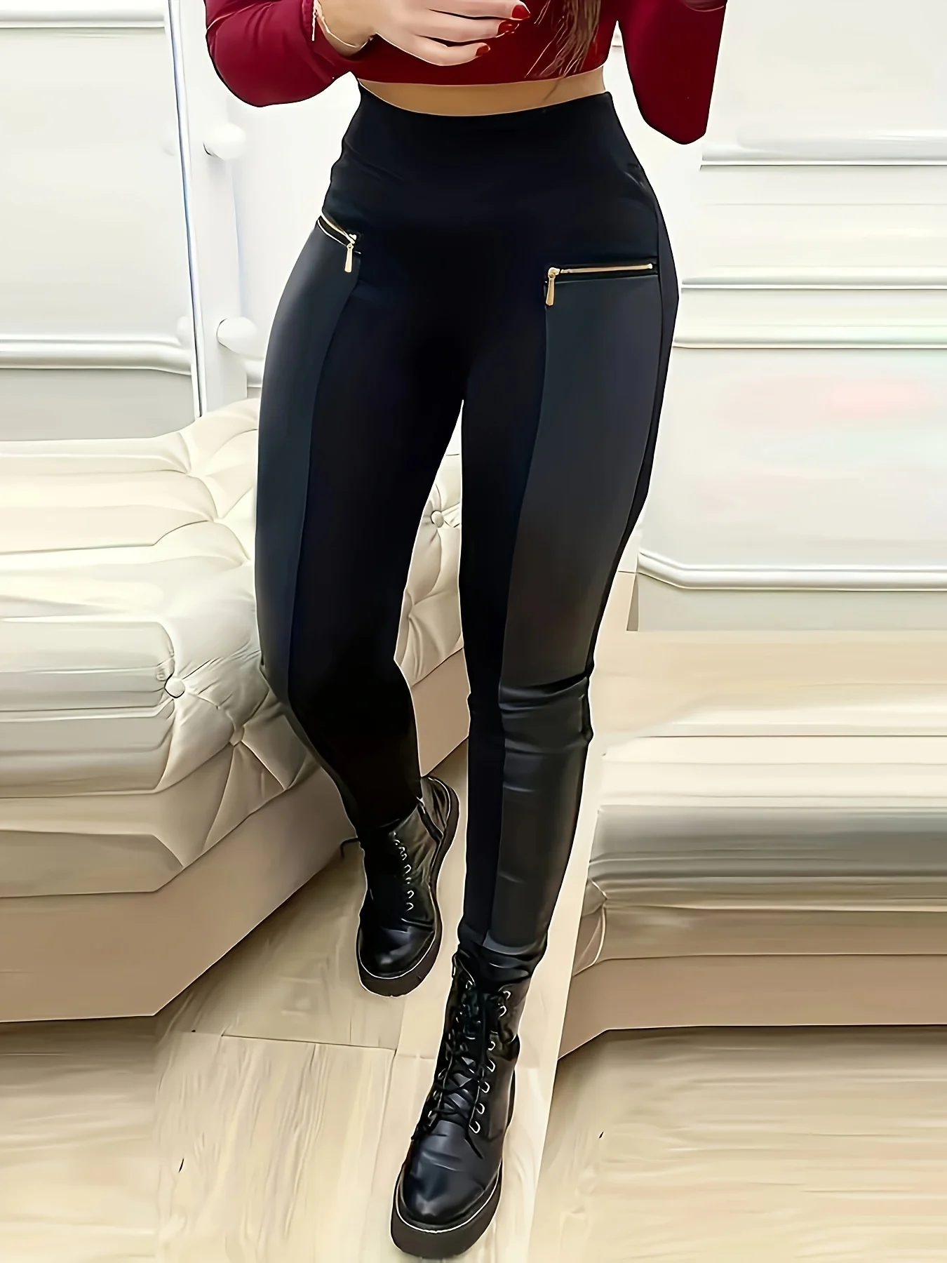 Pantalones de yoga ajustados elásticos de cintura alta para mujer: leggings para gimnasio y fitness, medias informales de verano para uso diario