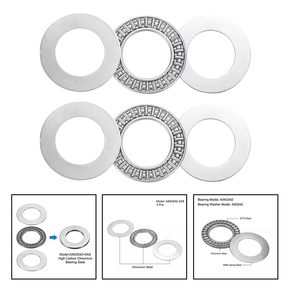 Hardened Spring Steel AXK2542 Bearings Hardened Polished Washers Heavy Load Accommodation Limiting Speed 7000RPM