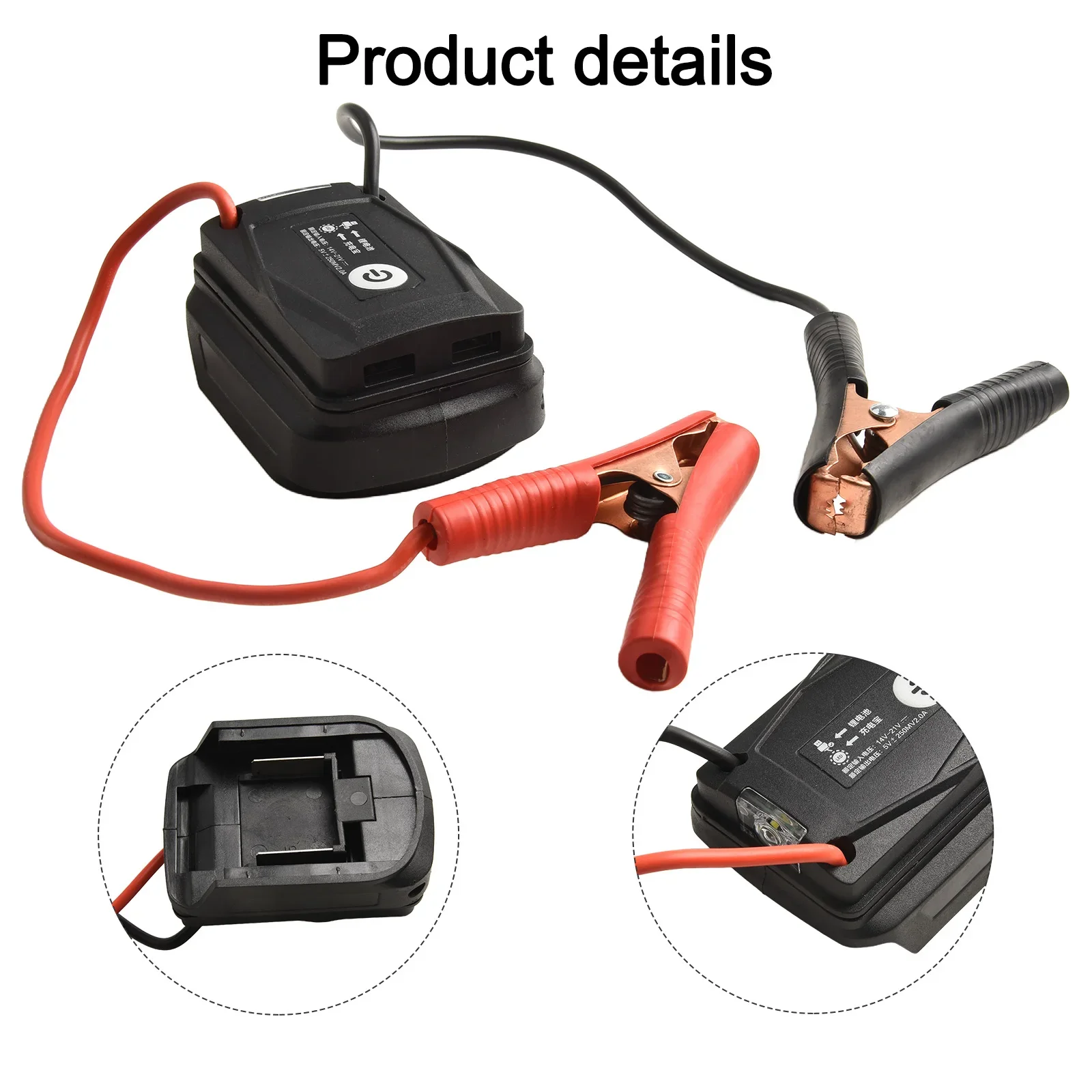 For Cables For Jump Charger Starter Jump Starter Car Starter For Jumper Clip Non-deformation Anti-abrasion Accessories For Vehic