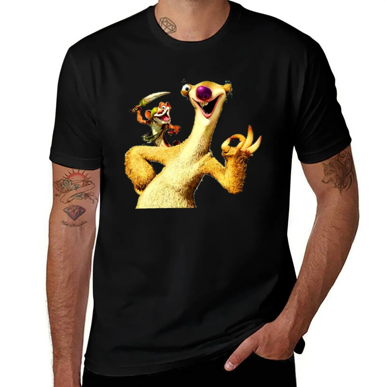 

Sid The Sloth character from movies T-Shirt man t shirts high quality luxury brand t shirts for man graphic tees T-shirt
