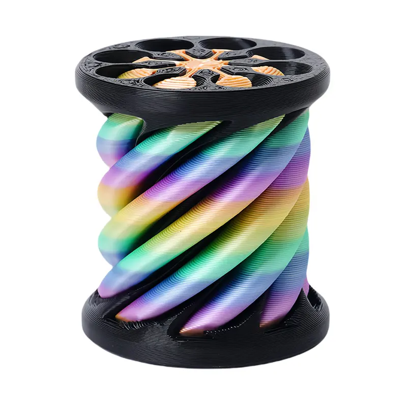 ثلاثية الأبعاد مطبوعة دوامة مخروط الهرم دوامة النحت ، دوامة مخروط تململ لعبة ثلاثية الأبعاد لعبة لتخفيف التوتر الديكور لمكتب مكتب منزلي