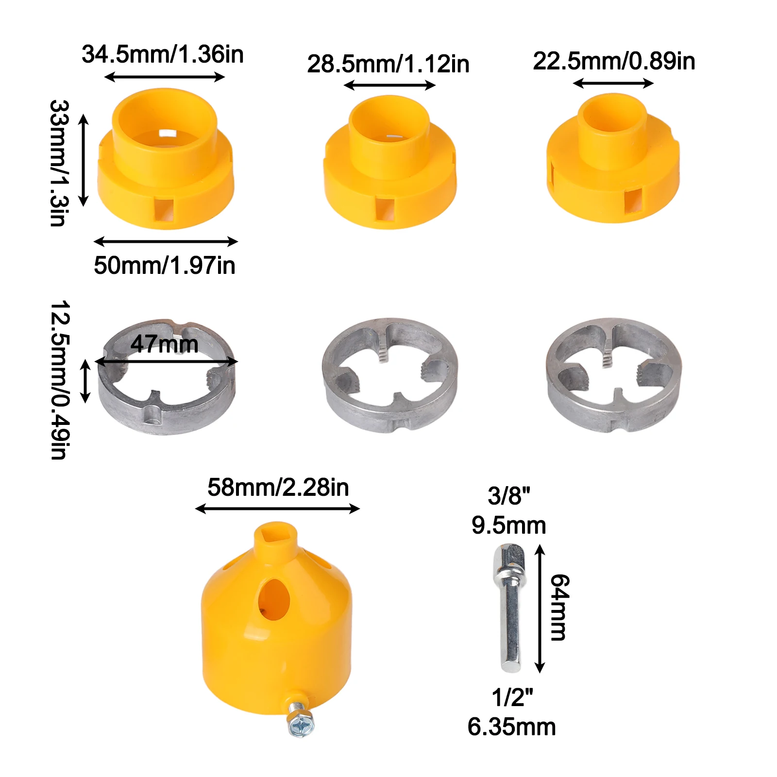 

PPR Drill Bit With PVC Pipe Threader Water Pipe Expansion Drill Punch Plumber Plastic Pipe Round Die Set Plumbing Repair Tools