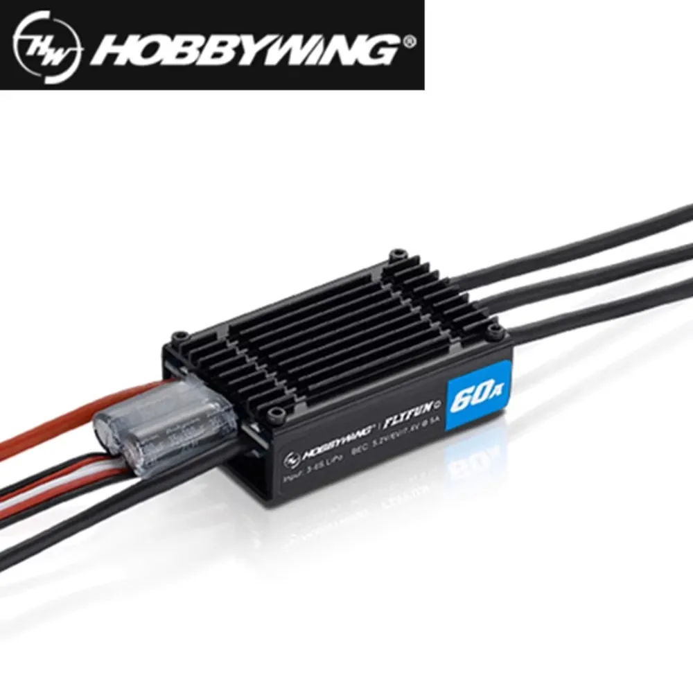 

Hobbywing FlyFun V5 60A ESC 6S Lipo Brushless Electrical Speed Controller Motor with DEO Function for Drone Airplane