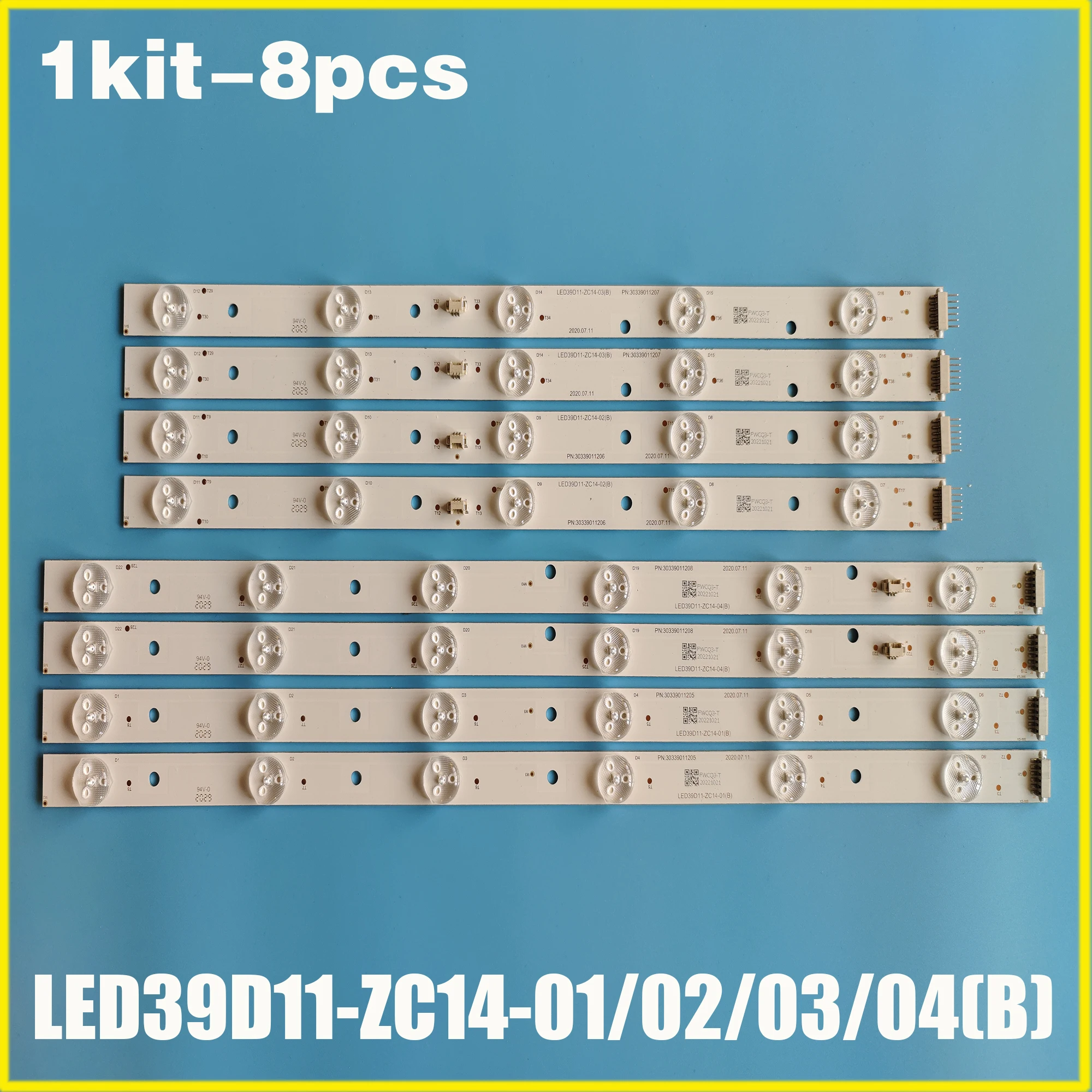 

8pcs/set LED Bar for MTV-4028LT2 MTV-4029LTA2 LE39PUV3 39DU3000 LED39D11-ZC14-05 LED39D11-ZC14-02 LED39D11-ZC14-03 02 01
