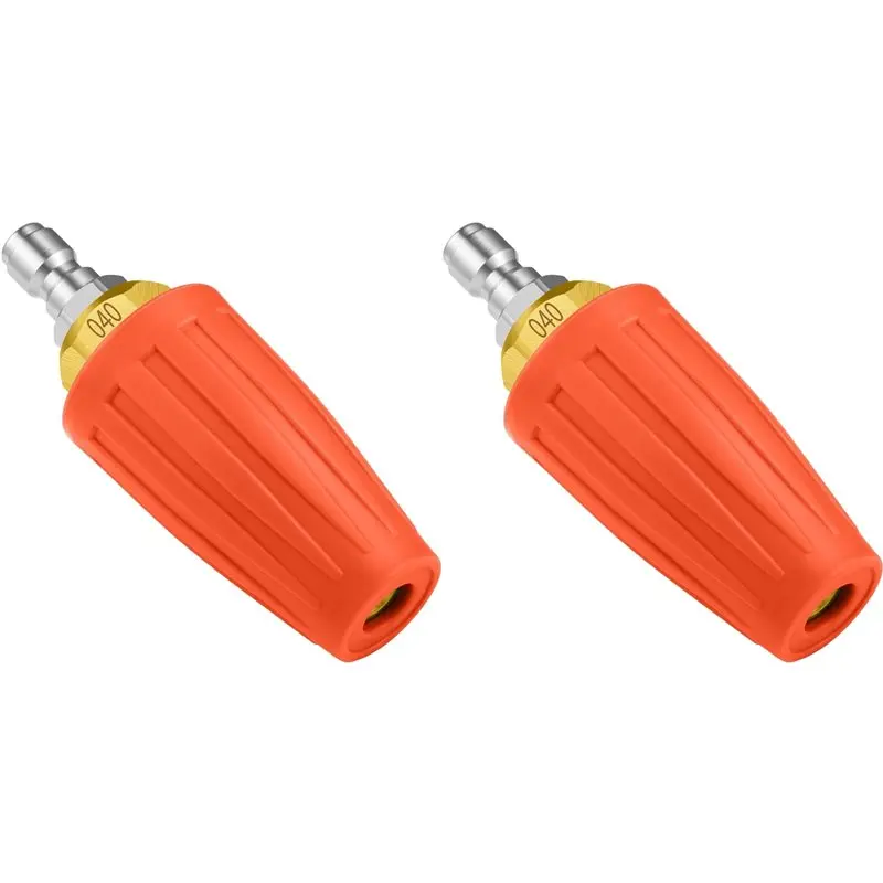 ABMI-2X Turbo Nozzle Pressure Washer 4000 PSI Max Rotating Pressure Washer Nozzle With 1/4 Inch Connect Pressure Washer Tips,