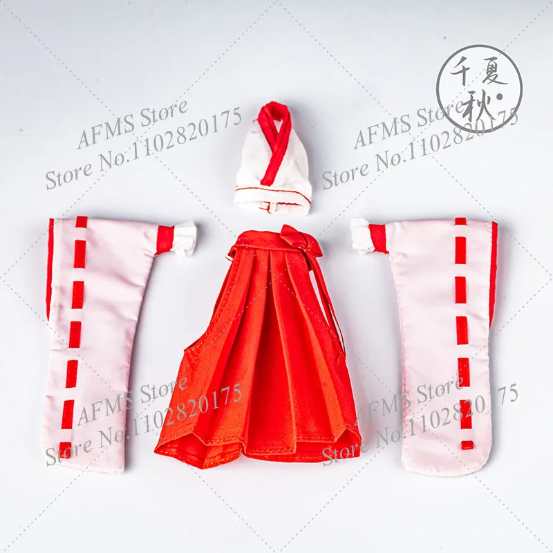 1/12 Bilancia Mobile Vestito Della Ragazza Kimono Strega Uniforme Backless Maglia Magliette e camicette Gonna A Pieghe Set Per 6 Pollici Donne Soldato Action Figure corpo