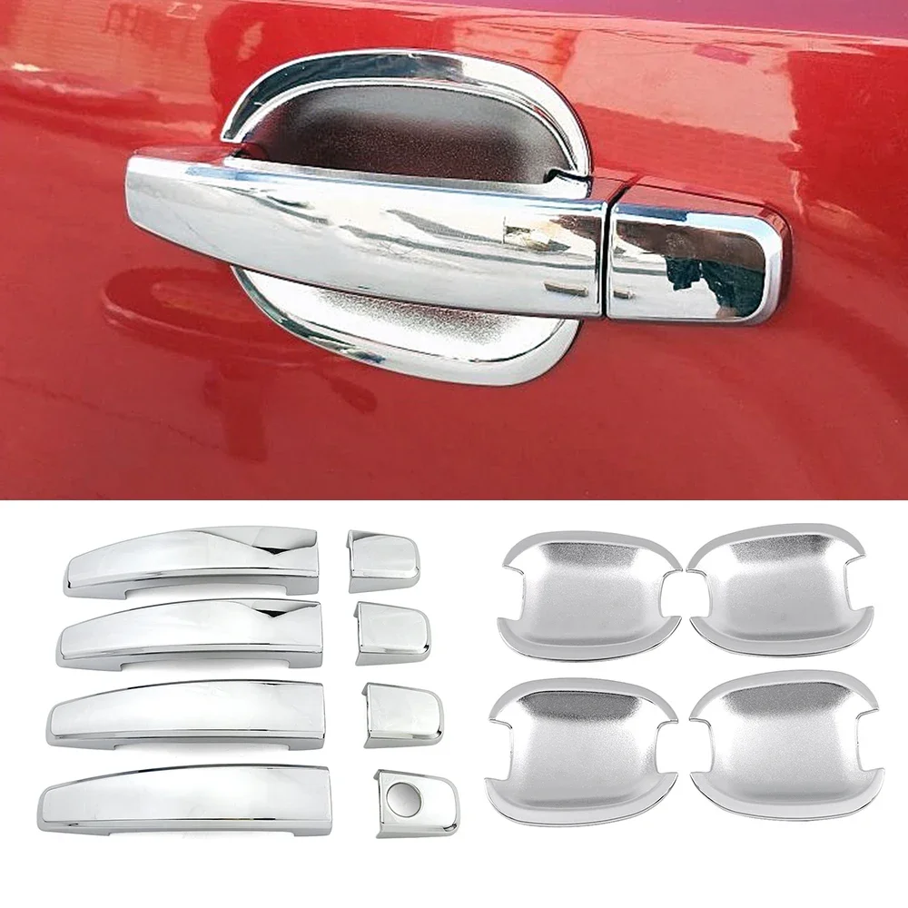 For Vauxhall Opel Astra 2004-2014 Corsa Zafira Insignia Antara Car Styling Chrome Side Door Handle Covers Trim + Door Bowl Cover