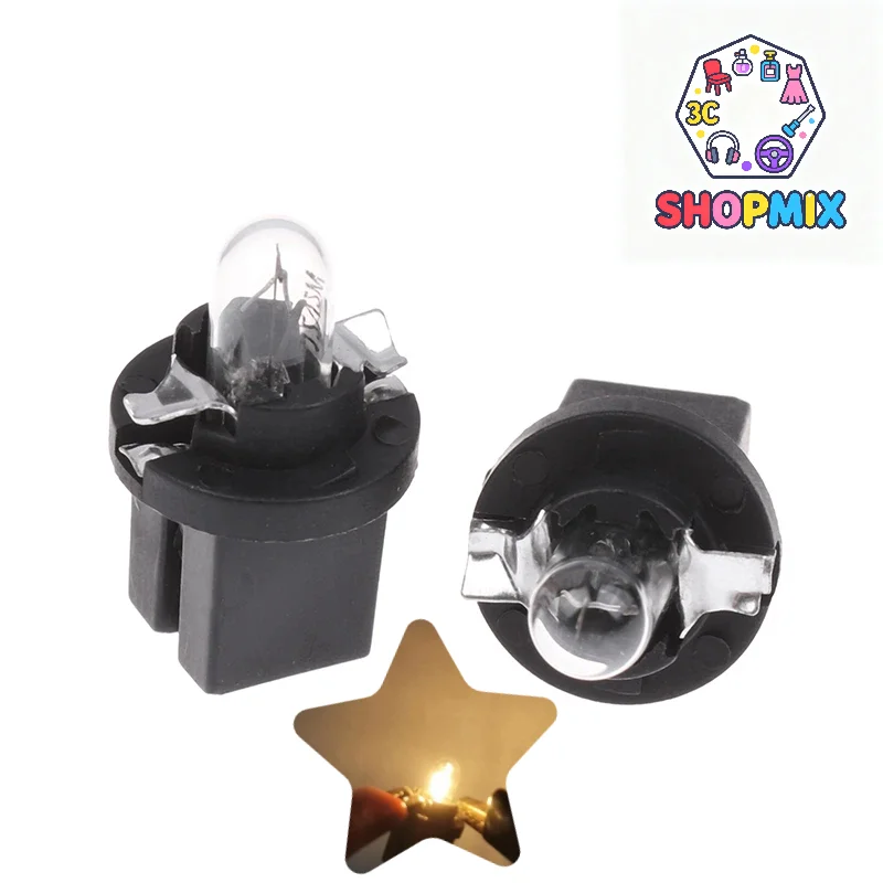 

Led Bulb B8.5D Led Car Interior Lights Dashboard Warming Indicator Wedge Auto Instrument Panel Lamp Warm Yellow 12V