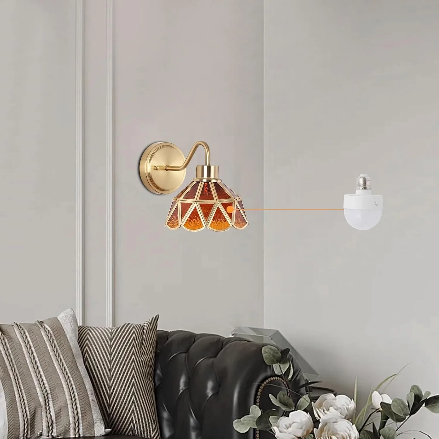 3-Color Bulb -E26 with Remote Control, Plastic Rechargeable Light Bulb Type-C Charging Light for Camper Bedroom Kitchen