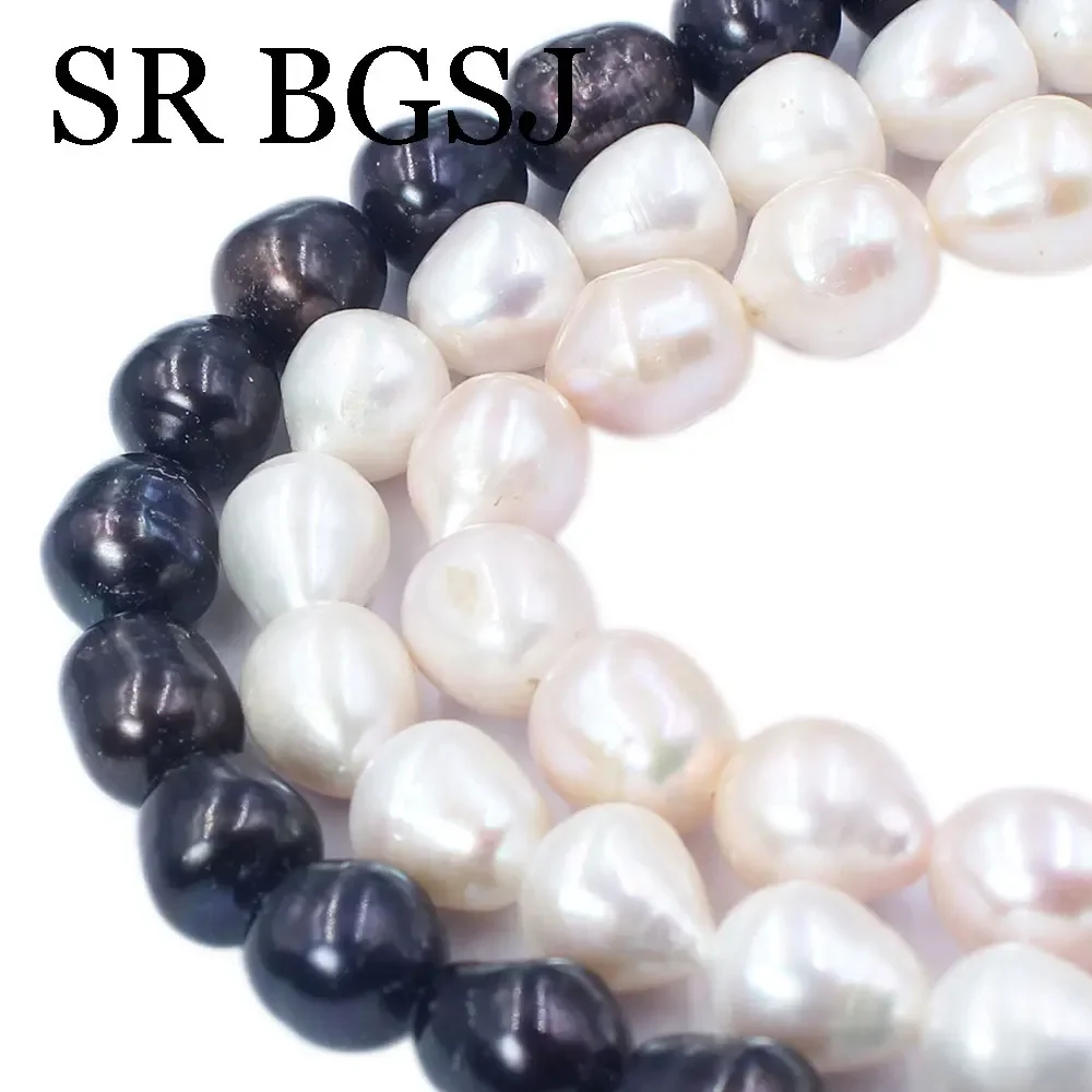 11-12mm Genuine Natural Freshwater Pearl Beads Rice Isolation Loose Bead for Jewelry DIY Fashion Bracelet Necklace Accessories