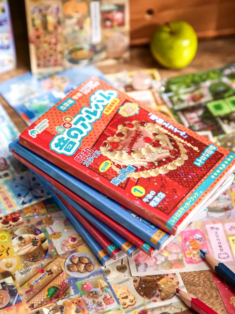 

30 страниц, винтажная японская наклейка для десерта, декоративная книга для скрапбукинга, сделай сам, дневник, альбом, журнал, материал, наклейки