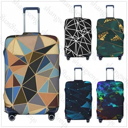 Juste de Protection artificiel astique à Motif Triangulaire Géométrique pour Bagages, Couverture à Fermeture Éclair Trempée pour Sac, Valise de Voyage