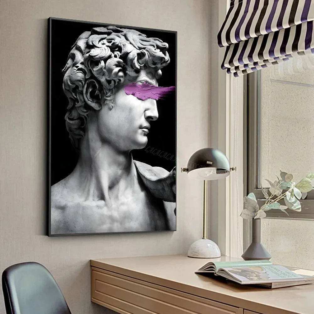 1pc Classic Vintage David Graffiti Aesthetic Poster Stickers Art Wall Murals Decor Game Room Decor Gifts Kawaii HD Painting