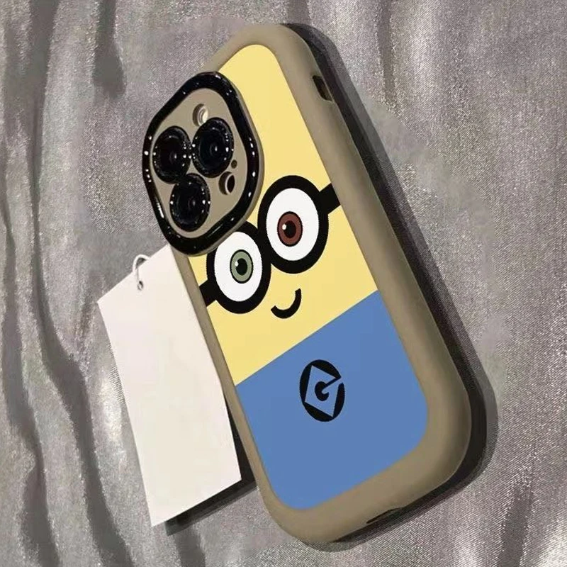 

Despicable Me Minion Cartoon Creative IPhone15/14/13/12 Mobile Phone Case Kawaii Doll Soft Shell Couple Gift