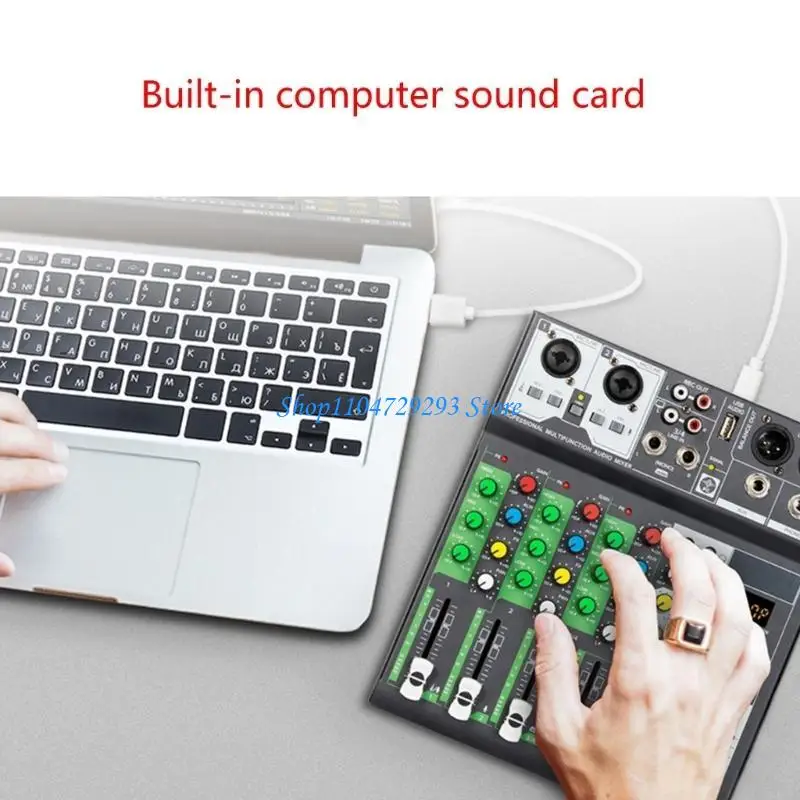 Y2GD Digital USB USB Computer Computer Stereo Mixer Ingresso 48 Vphantom con microfono wireless integrato