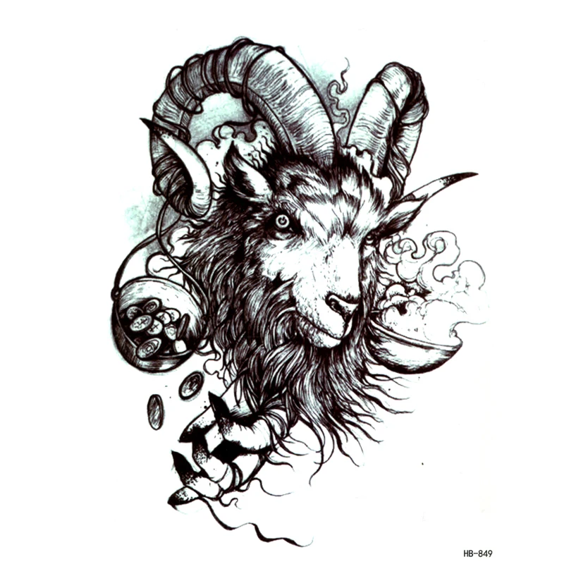 

Большой дьявол, Baphomet, водостойкие Временные татуировки, Мужская искусственная татуировка, сатана, татуировка на тело рукава, искусство, татуировка, хна, татуировка, наклейка