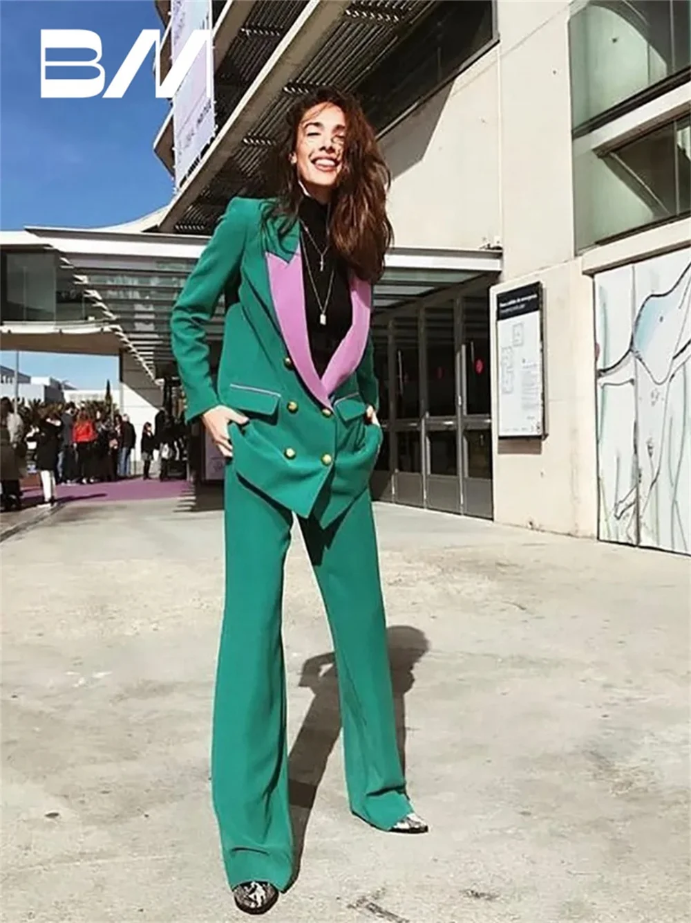 Classic Color matching Mother of the Bride Pants Suits Plus Size Lady Oversize Blazer Trousers Set Wedding Wear 2 Pieces