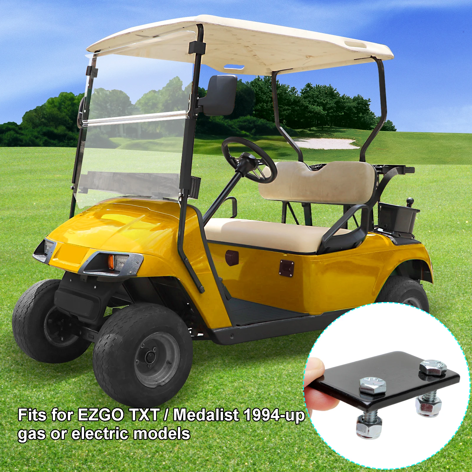 Roykaw Golf Cart Hill Soporte de captura de freno para EZGO TXT/Medalist 1994 en adelante Gas y eléctrico, reemplaza OEM #   70080-G02