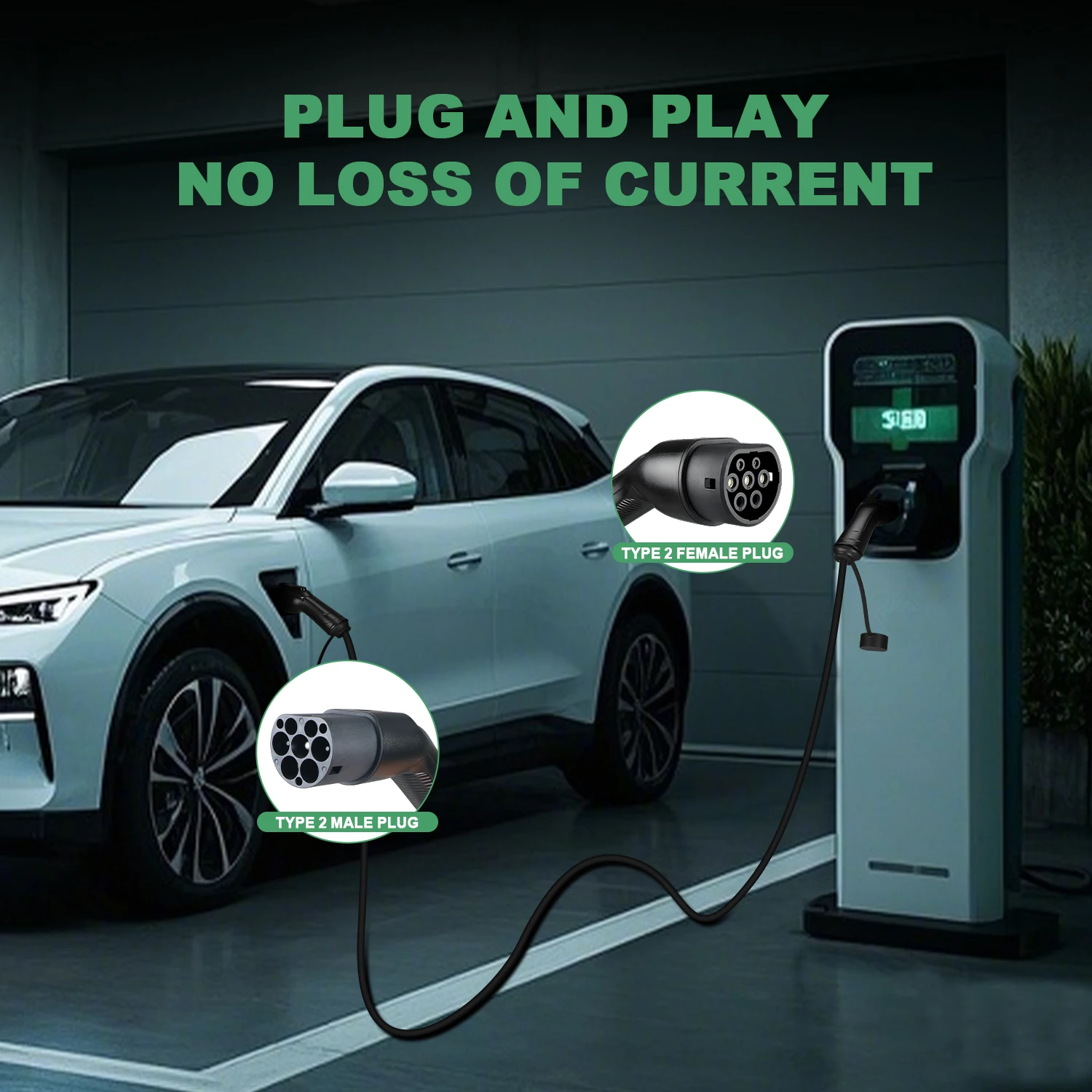 ISIGMA 16A/32A 1P 200V-240V نوع 2 إلى Type2 EV كابل شحن IEC62196-2 5m لمحطة شحن السيارة الكهربائية #6