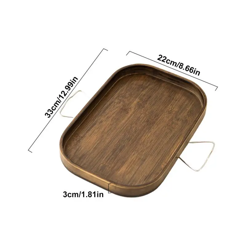 Sofa Armrest Table Living Room Sofa Side Wooden Storage Tray Snack Tea Coffee Tray Multifunction Clip-On Bamboo Storage Tray