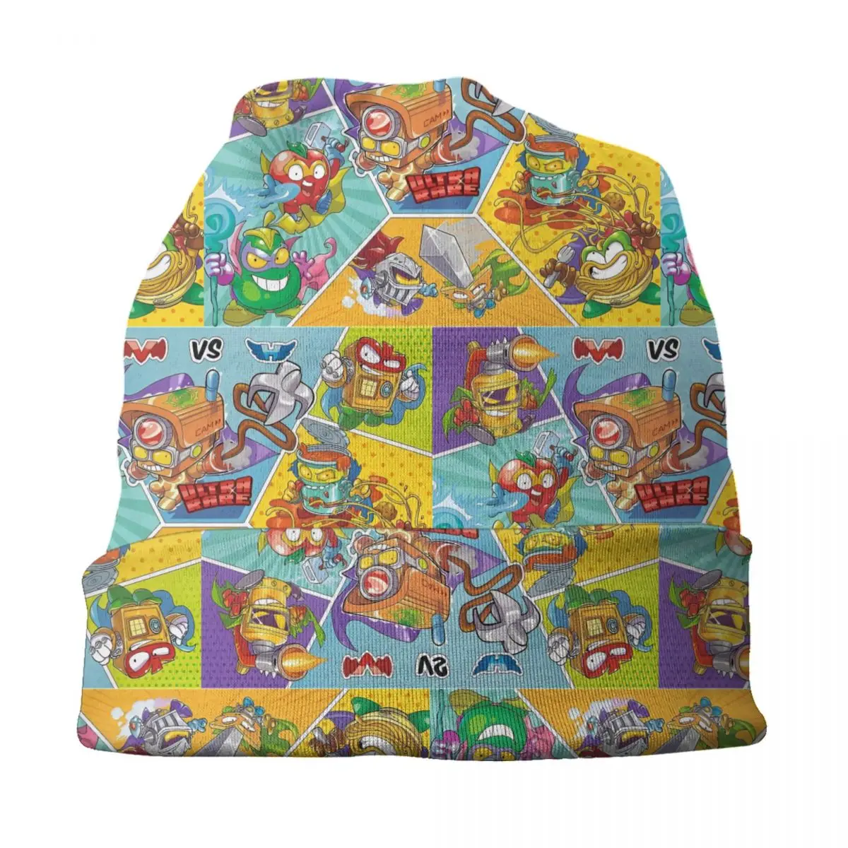 หมวกไหมพรมลายการ์ตูนสุดน่ารัก สไตล์ S-SuperThinged สำหรับผู้ชายและผู้หญิง ให้ความอบอุ่นในฤดูหนาว