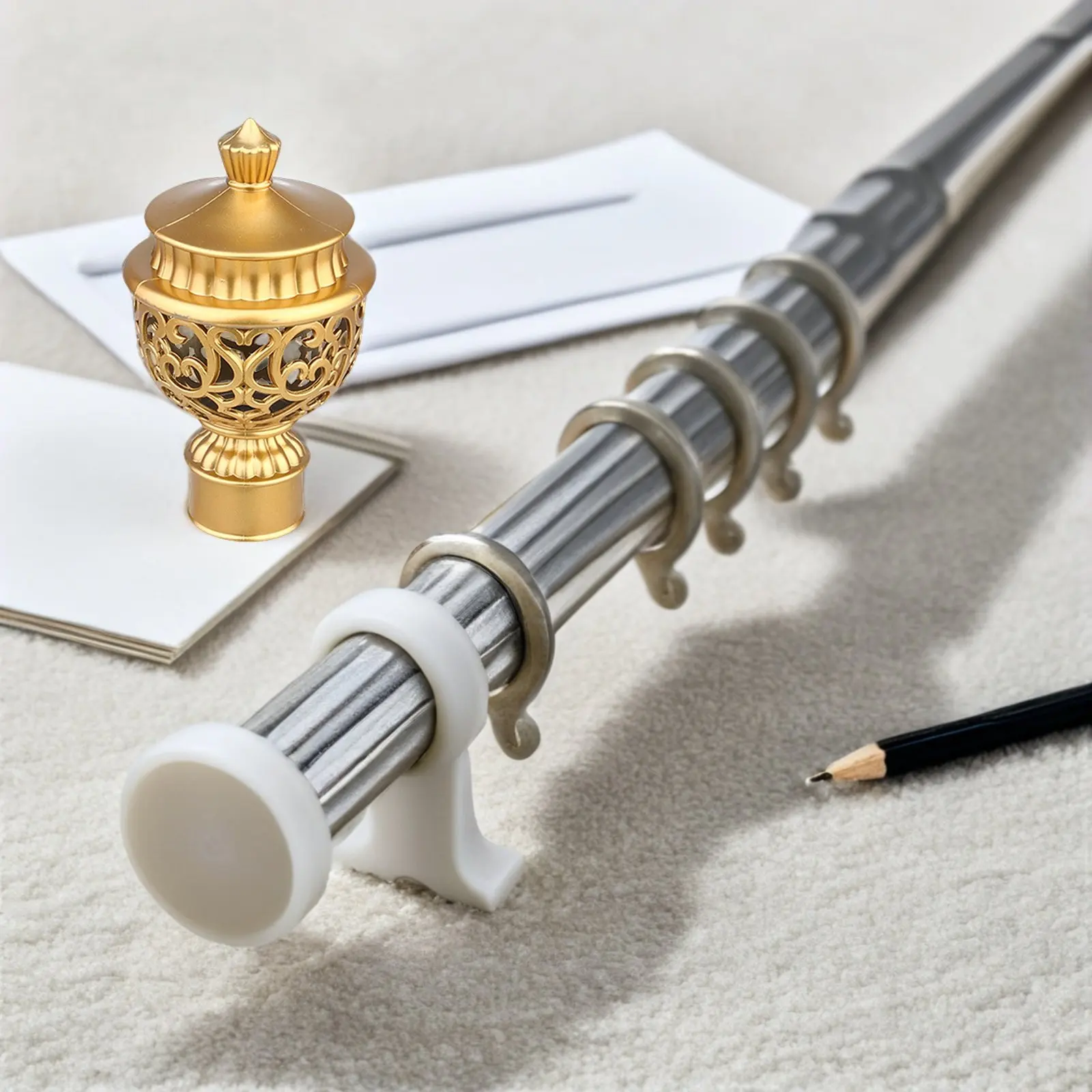 

10pcs Roman Style Window Curtain Pole End Caps Drape Rod Finals Caps Decorative Head For Curtain Decoration Window Hardware