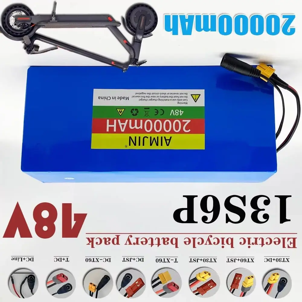 

New original 13S5P 48v 20ah battery 500-1000W large capacity lithium battery uses most vehicles and supports product customizati