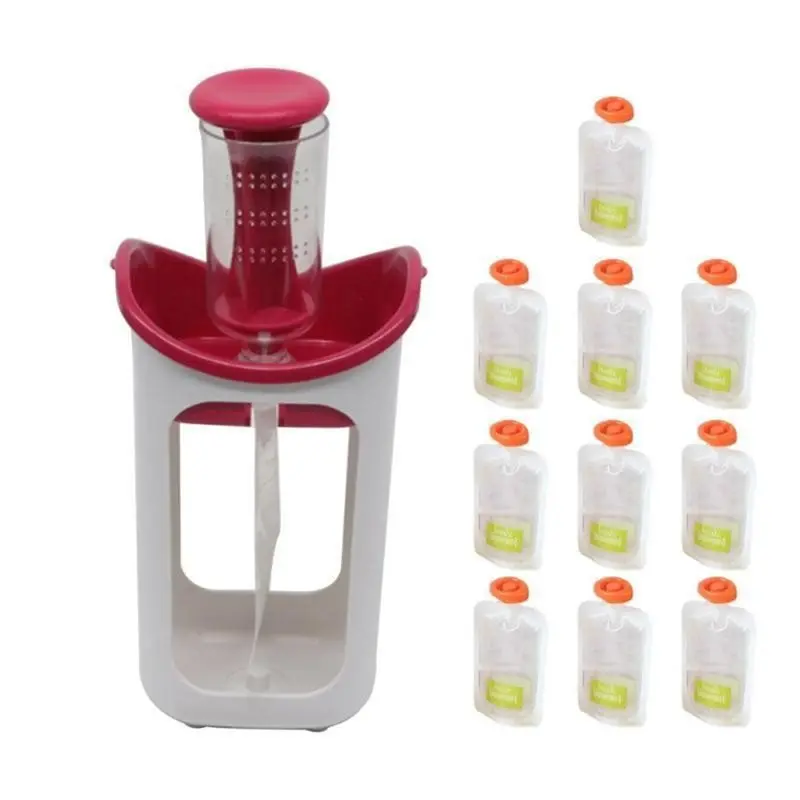 

ABBN-Squeeze Station For Homemade Food, Portable Fruit Puree Food Pouches Filling Station, Squeeze Store Station For Home