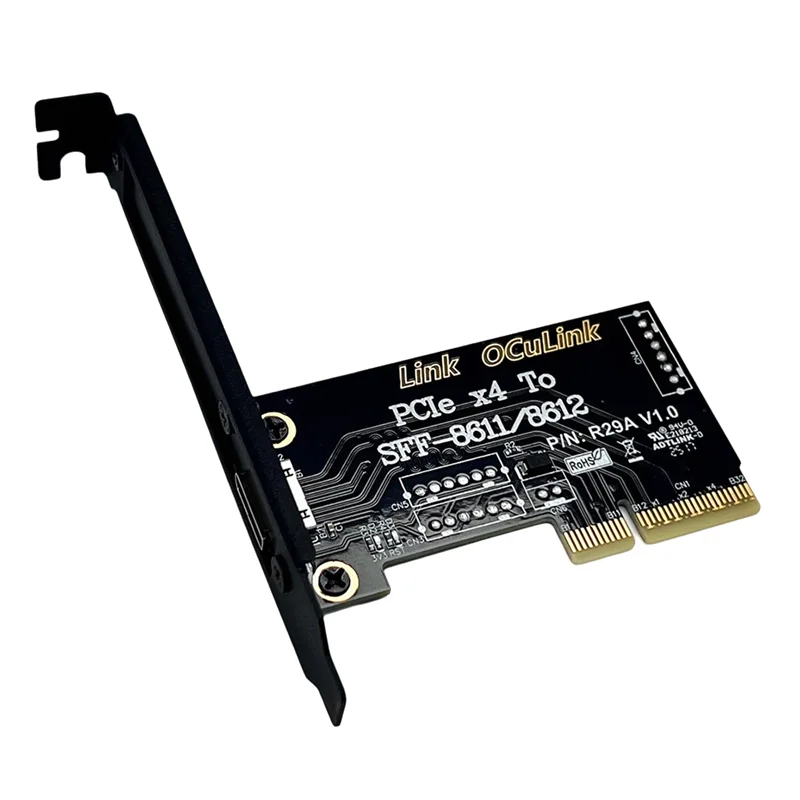 ABZW Pcie4.0 X4 zu SFF-8611/8612 Adapterkarte Pcie X4 4.0 Externe Hochgeschwindigkeits-Erweiterungsschnittstelle Externe Unterstützung Chassis