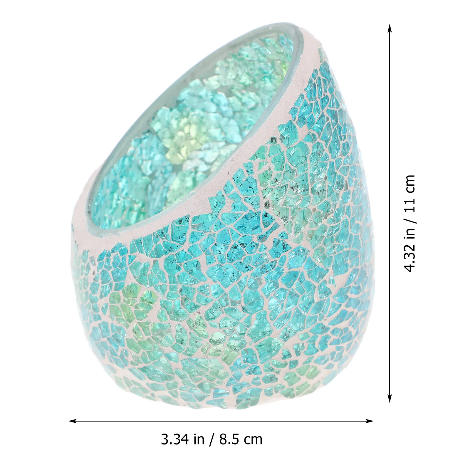 

Glass Mosaic Mouth Holder Table Centerpiece Votive Holder for Christmas Birthday Wedding Decoration