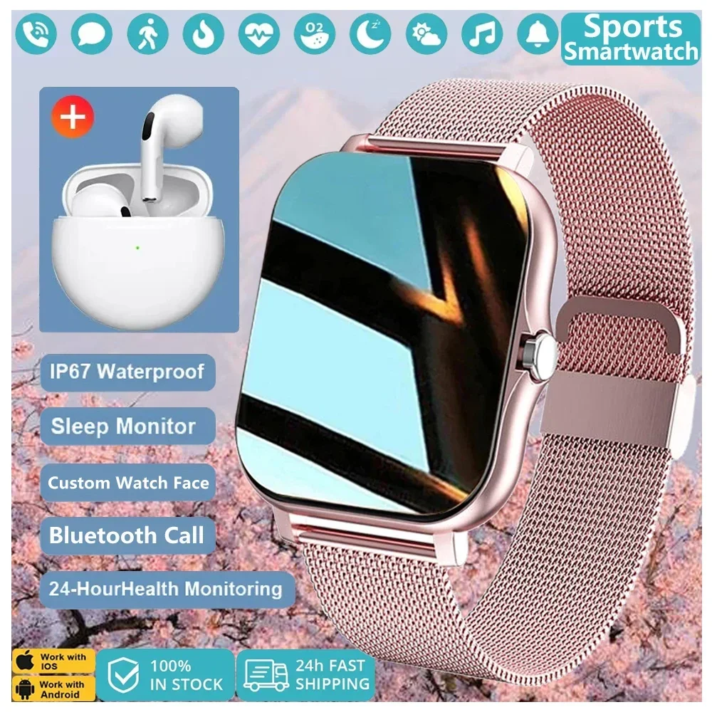 2025 New Y13 Smart Watch Gift For Xiaomi Full Touch Screen Sport Fitness Watches BT Call Digital Smartwatch Men Women Wristwatch