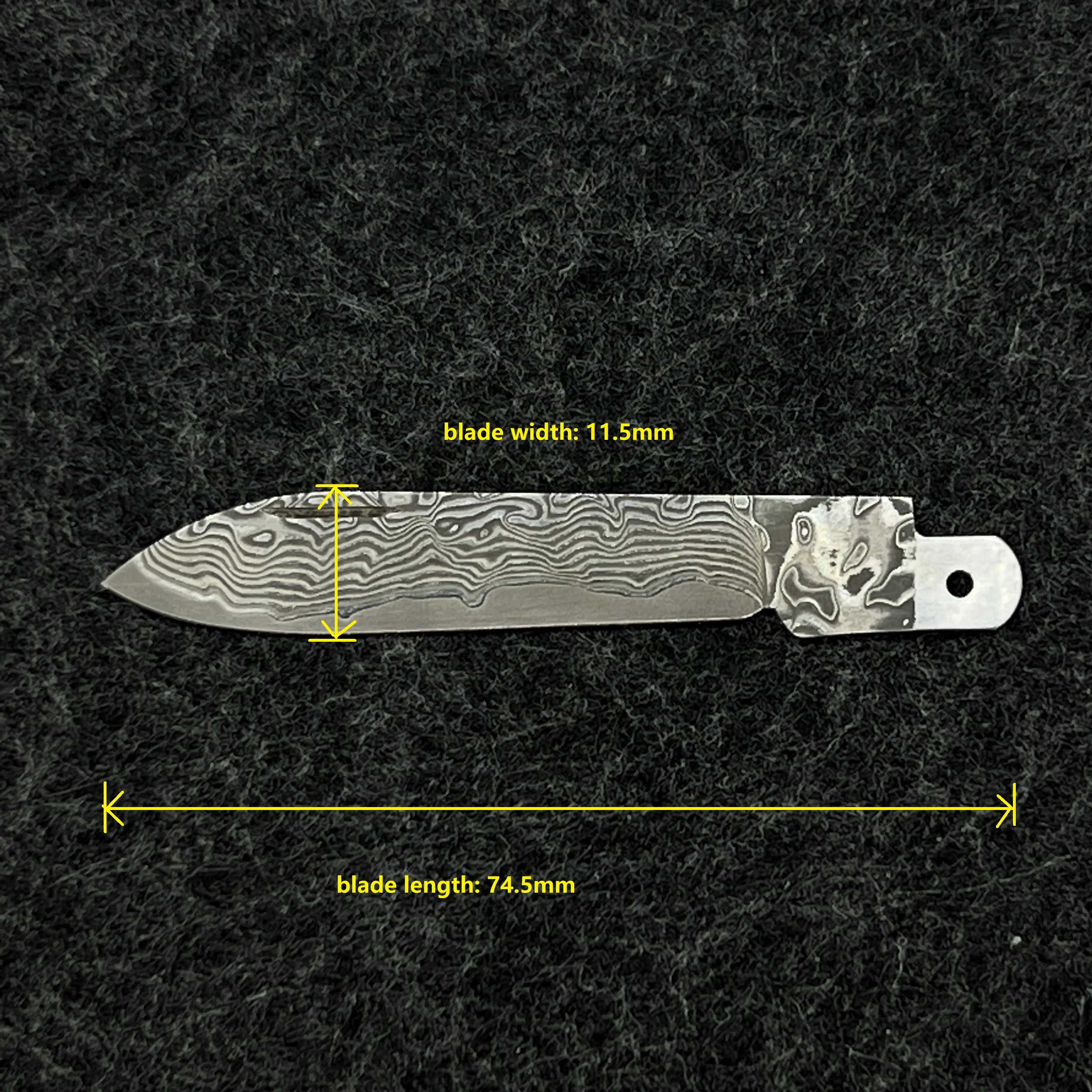 VG10 Damascus Steel Replacement Large Blade with Handmade For 84mm Victorinox Swiss Army Knife SAK Folding Knife DIY Accessories