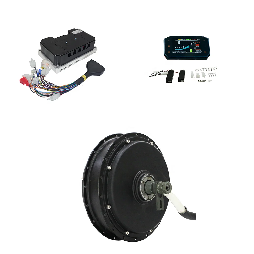 

QS205 High-Performance Motorcycle Motor 3000W 50H V3I Motor Fardriver 72450 BLDC Controller New Condition Speedometer Included