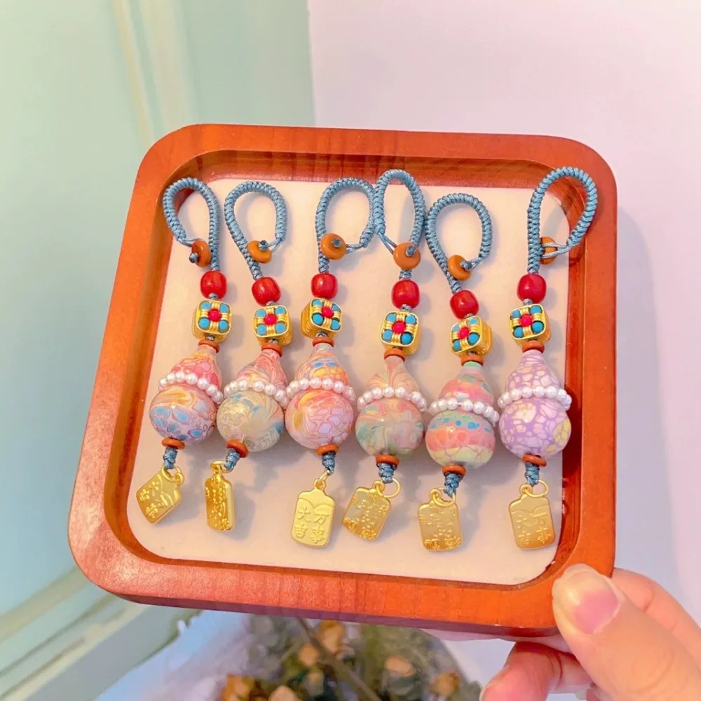 معبد نفس النمط غير المطاط التراث ورنيش قطة الحظ قلادة محظوظ القط حقيبة مفتاح الهاتف سحر الزخرفية لطيف أنيق #2