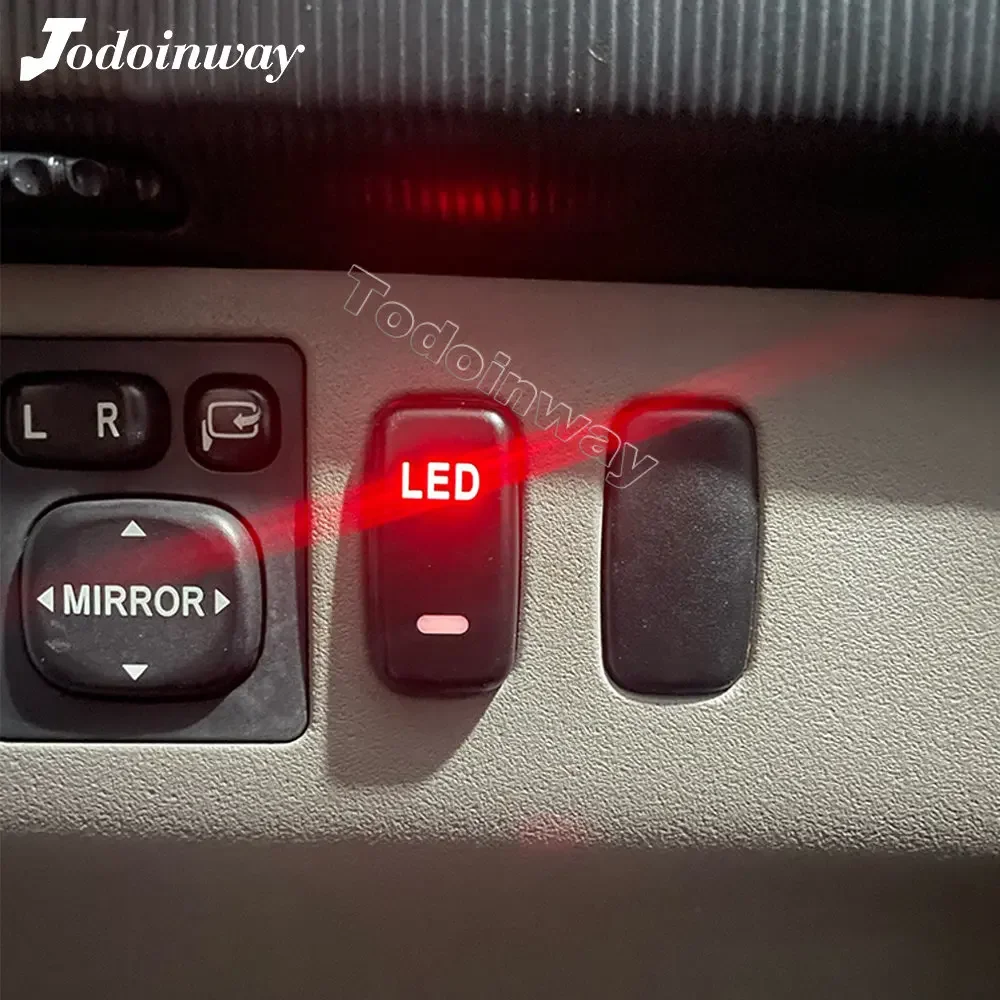 Interruttore a chiave a LED rosso per auto fendinebbia DRL Power Music Spotlight Button per Mitsubishi Pajero V73 V93 Lancer Outlander ASX L200 tools