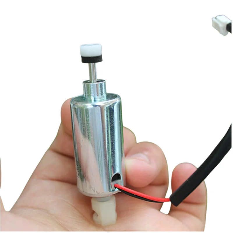 DC 24V Mini 20mm Cylinder Solenoid Electromagnet Push Pull Through Type Electric Magnet For Powerful Pull Switch Stroke 7.6mm