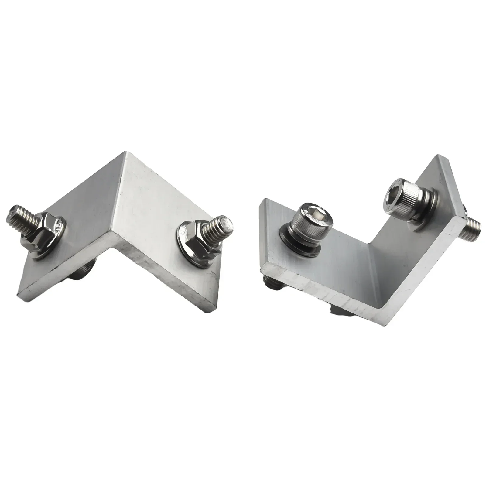 

High Quality Brand New Hardware Short Brackets Photovoltaic Support Silver Aluminum Alloy End Clamp Kit Solar Holder