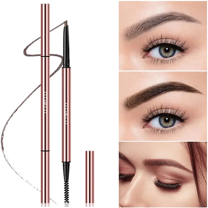 O.TWO.O-lápiz de cejas triangular ultrafino, 6 colores, definidor de cejas preciso, larga duración, resistente al agua, Rubio, marrón, maquillaje para cejas