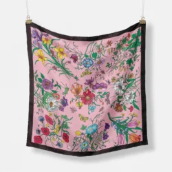 70cm*70cm New Women Chiffon  Scarfs Printed Design Fashion Kerchief Floral Foulard Square Bandana Hairband Lady Wraps and Shawl
