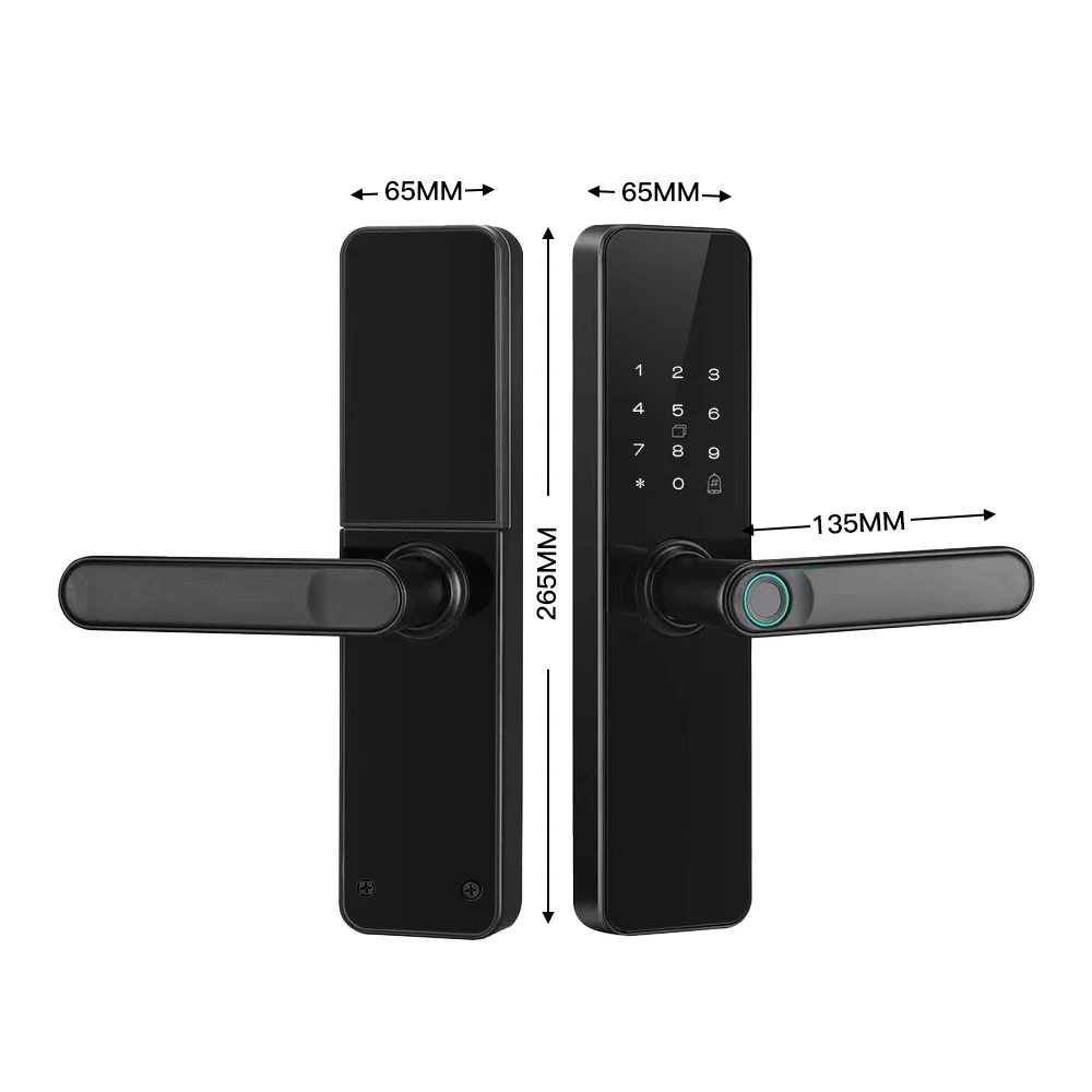 Tuya Wifi Lock Electronic Smart Door Lock With Fingerprint/Smart Card/Password/Key/APP Unlock