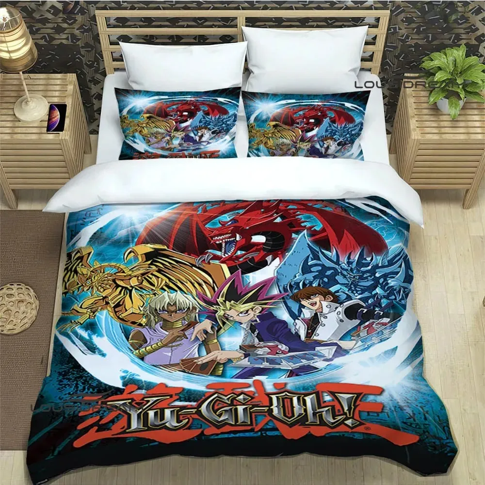 

YU-GI-OH! Card Printed Bedding Sets exquisite bed supplies set duvet cover bed comforter set bedding set luxury birthday gift