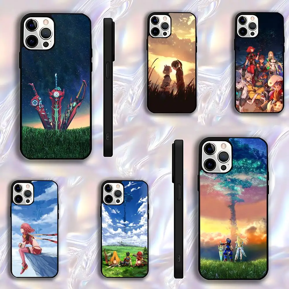 

X-Xenoblade Chronicles Phone Case For iPhone 17,16,15,14,13,12,11,Pro,Max,Plus,E,Air,Mini Protective Black Cover