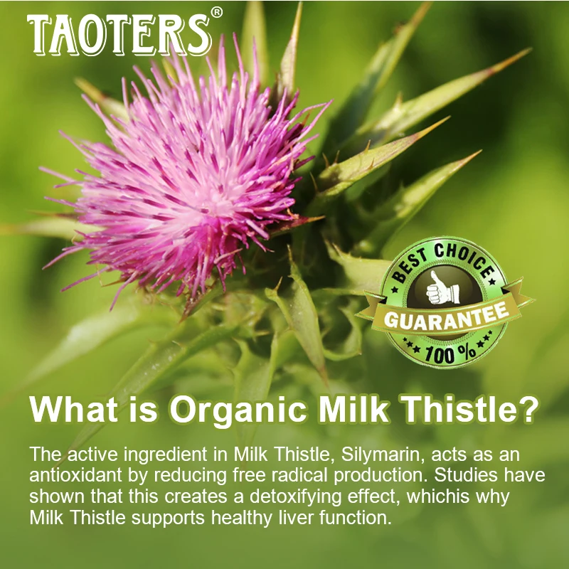 Milk Thistle Capsules Contain Artichoke and Dandelion To Promote Liver Toxin Removal and Are Powerful Antioxidantsanddetoxifiers