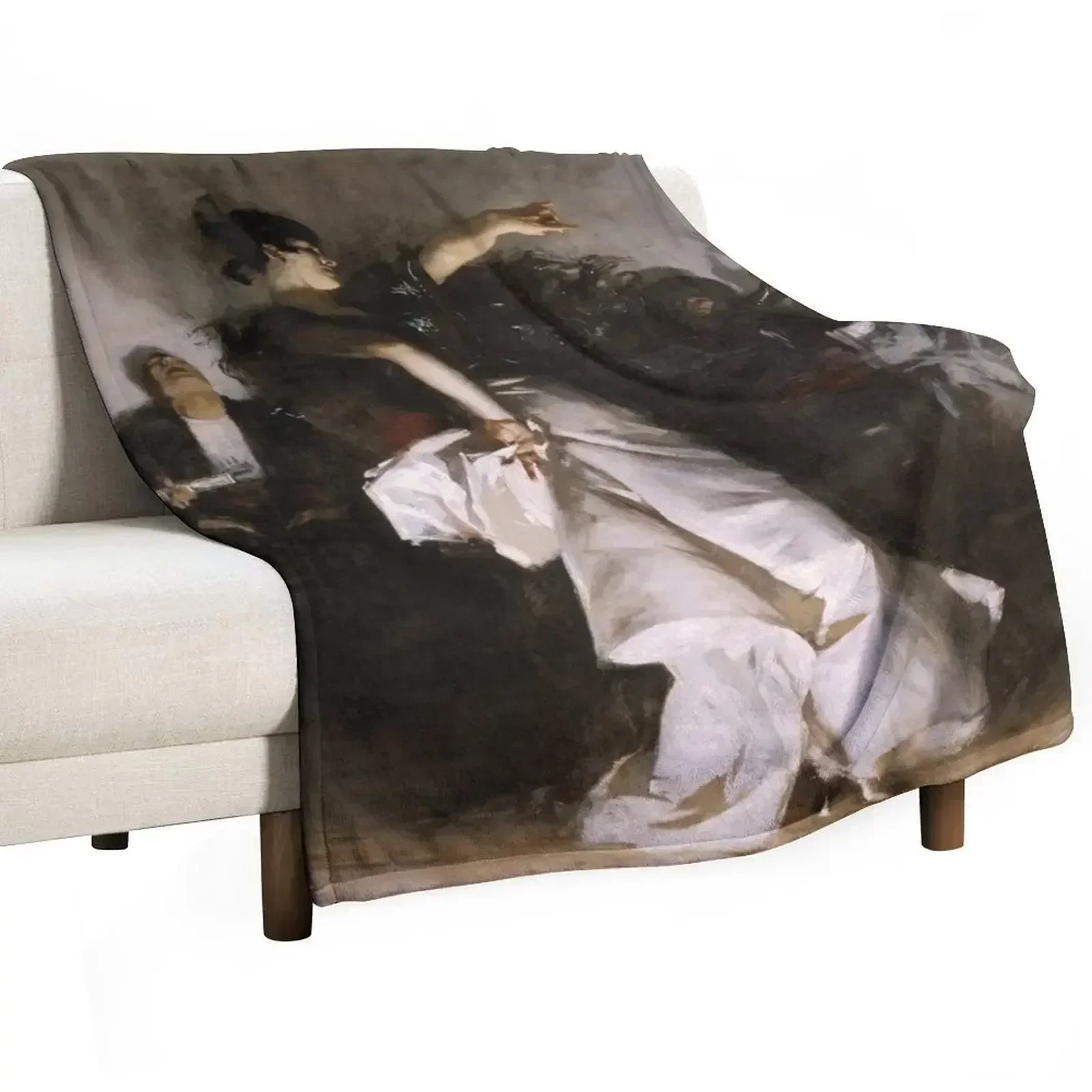 

El Jaleo (Spanish Dancer) - John Singer Sargent Throw Blanket Warm Plush Fuzzy Blanket for Living Room