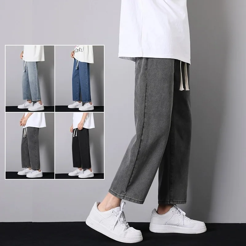 

Ey Nine-Tenths прямые джинсы мужские модные свободные талии весенние новые повседневные прямые брюки-трубы High Street