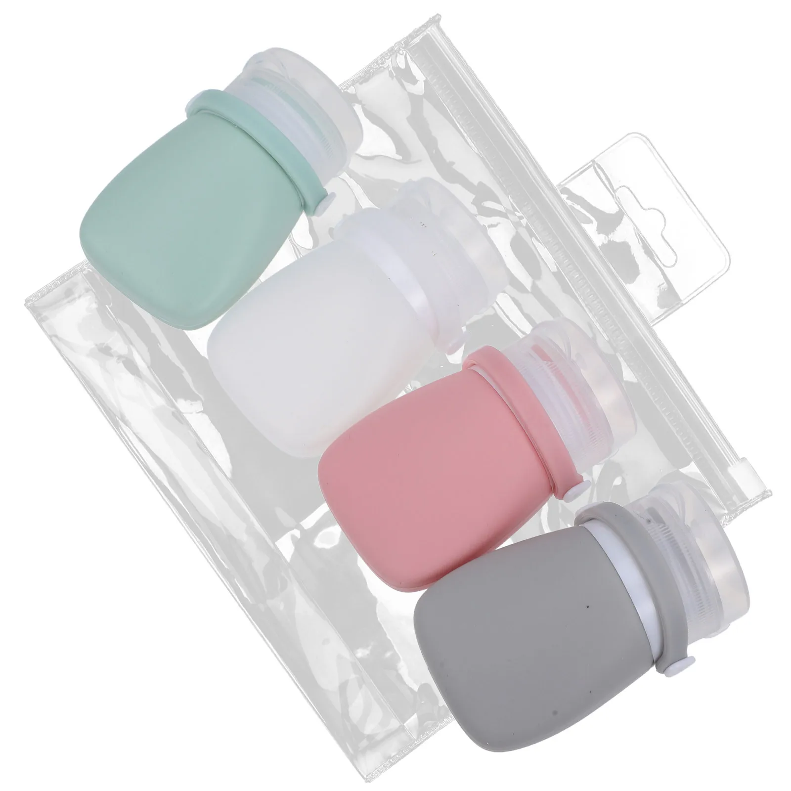 

1 Set Silicone Travel Containers Leakproof Toiletry Bottles Reusable Squeeze For Shampoo Liquid Soap Creams Travel Size Empty