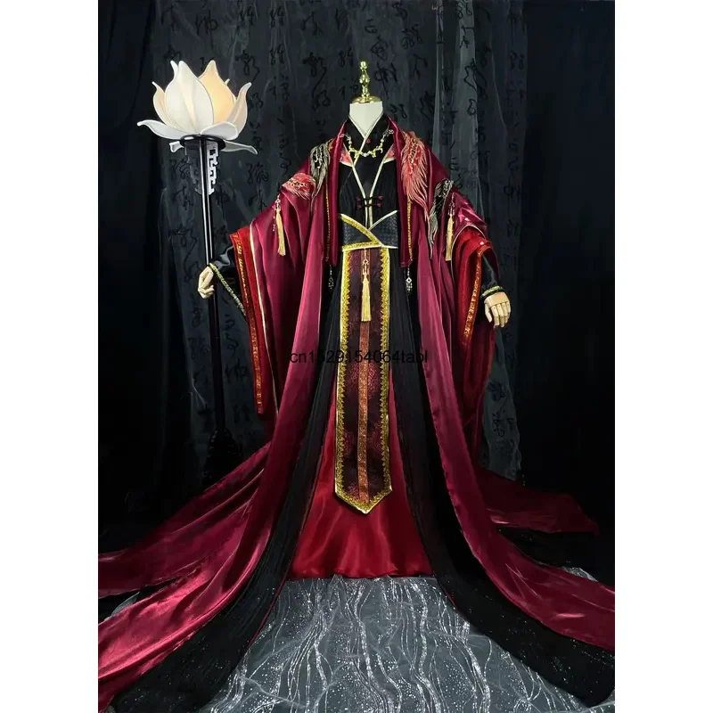 Chinese TV Series TGCF Tian Guan Ci Fu Xie Lian Hua Cheng Cosplay Costume Hua Cheng Cos Dress Hanfu Full Set Anime Clothes