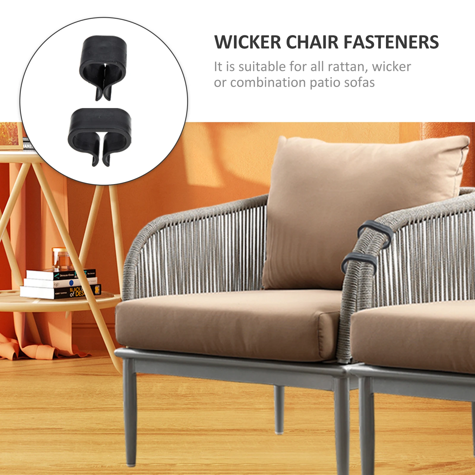 

12pcs Rattan Chair Clamps Wicker niture Clips Outdoor Patio Sectional Sofa Fasteners Large Size Tight Fitting Reusable